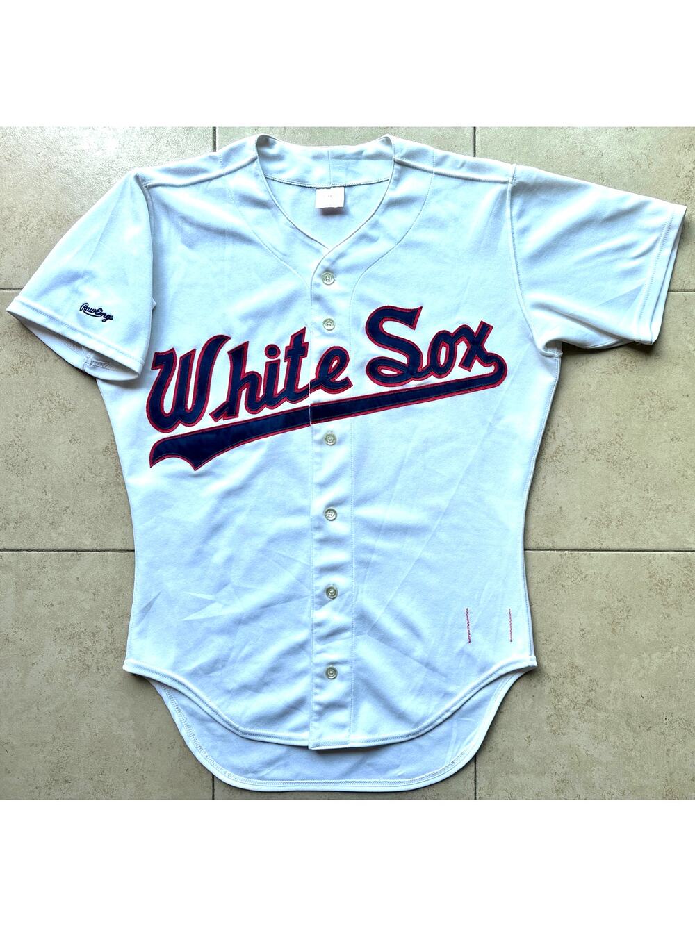 Chicago White Sox 80s RAWLINGS Authentic jersey 42 white Script MLB baseball vtg
